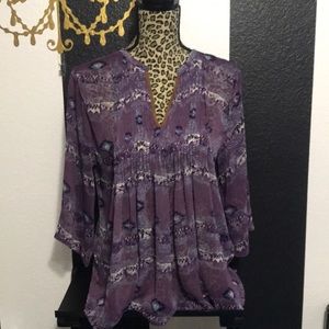 Shyanne Purple flowy boho western blouse top 🎀